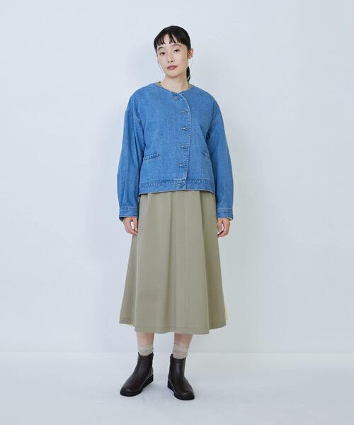 LOISIR デニムジャケット gジャン デニムノーカラージャケット