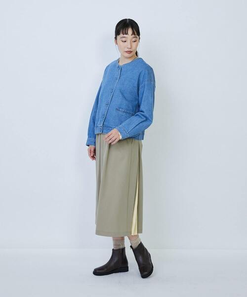 LOISIR デニムジャケット gジャン デニムノーカラージャケット