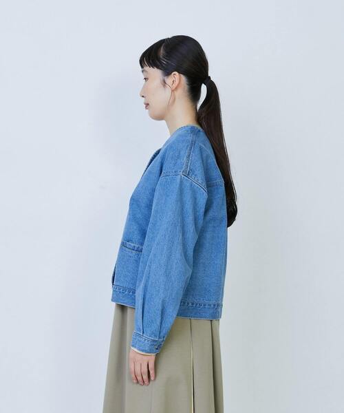 LOISIR デニムジャケット gジャン デニムノーカラージャケット