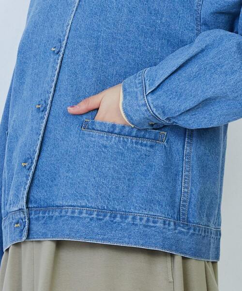 LOISIR デニムジャケット gジャン デニムノーカラージャケット