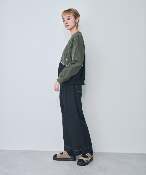 「DOLLUPOOPS」 長袖カットソー 38 ネイビー レディース_画像5