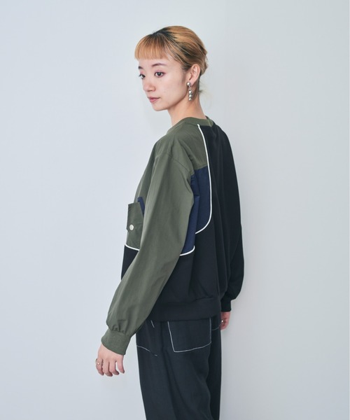 「DOLLUPOOPS」 長袖カットソー 38 ネイビー レディース_画像9