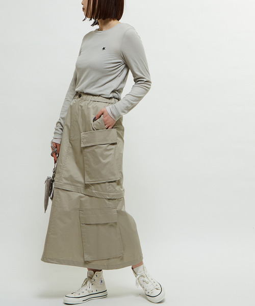 「CONVERSE TOKYO」 長袖カットソー FREE チャコールグレー レディース_画像3