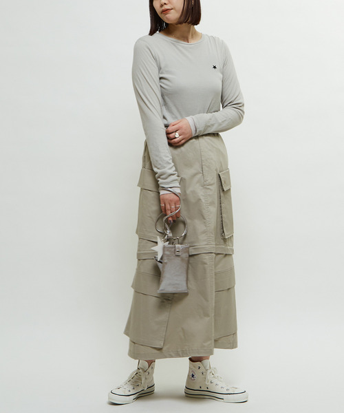 「CONVERSE TOKYO」 長袖カットソー FREE チャコールグレー レディース_画像4