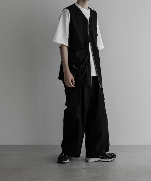 「remer」 カーゴパンツ MEDIUM ブラック メンズ_画像3