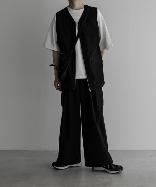 「remer」 カーゴパンツ MEDIUM ブラック メンズ_画像4