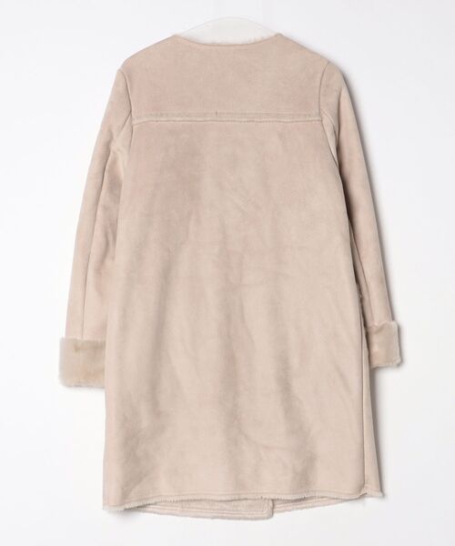 「Debut de Fiore」 ノーカラーコート 38 ベージュ レディース_画像2