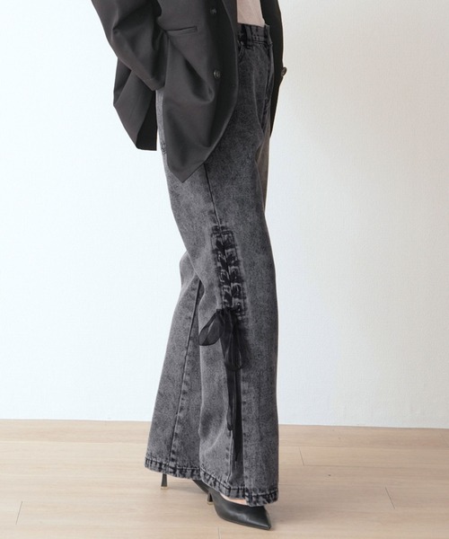 WORKS ジーンズ デニム デニムパンツ 10ozスラブデニム 脇膝下 左右