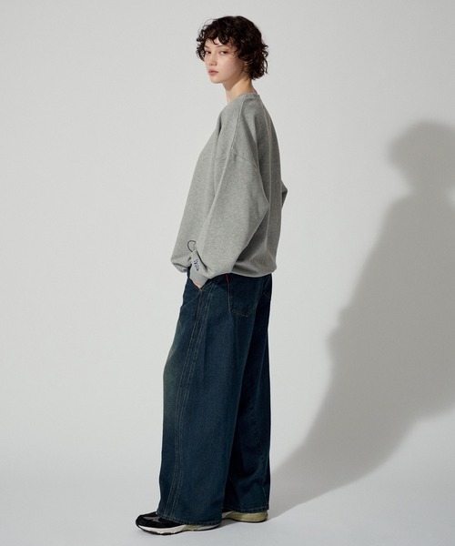 「WETTEMPT」 デニムパンツ MEDIUM ブラック メンズ_画像7