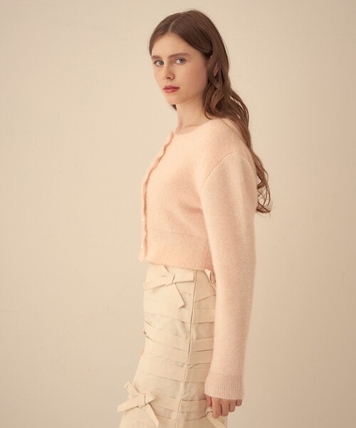 「DEICY」 ニットカーディガン FREE オフホワイト レディース_画像3