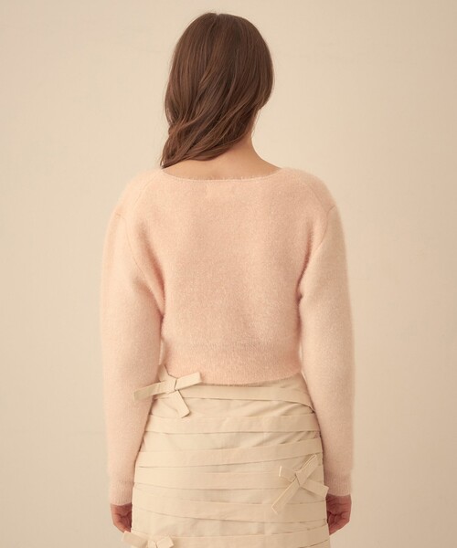 「DEICY」 ニットカーディガン FREE オフホワイト レディース_画像4