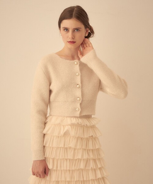 「DEICY」 ニットカーディガン FREE オフホワイト レディース_画像5