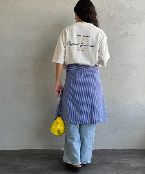 tシャツ 「FRED PERRY/フレッドペリー」 別注 ORIGINAL SPORTSWEAR バック刺繍ロゴTシャツ レディース メンズの画像