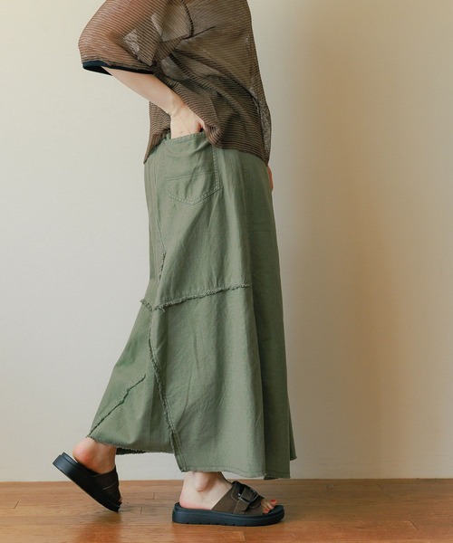「niko and...」 フレアスカート LARGE グリーン レディース_画像7