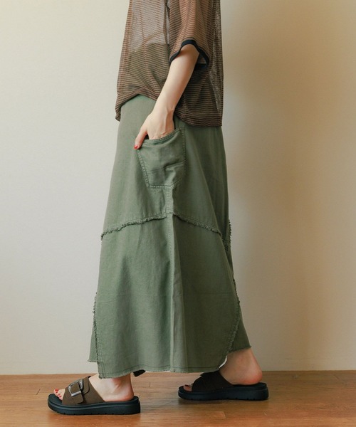 「niko and...」 フレアスカート LARGE グリーン レディース_画像8