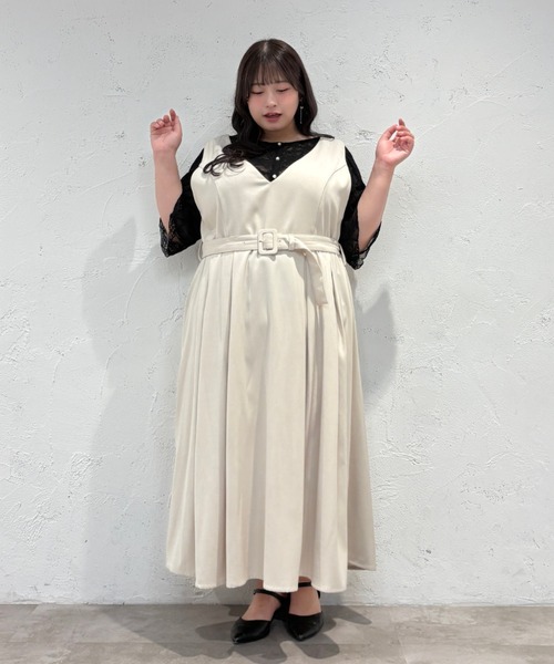 Louiosy（ルオシー） ワンピース 「Louiosy」「大きいサイズ」ベルト