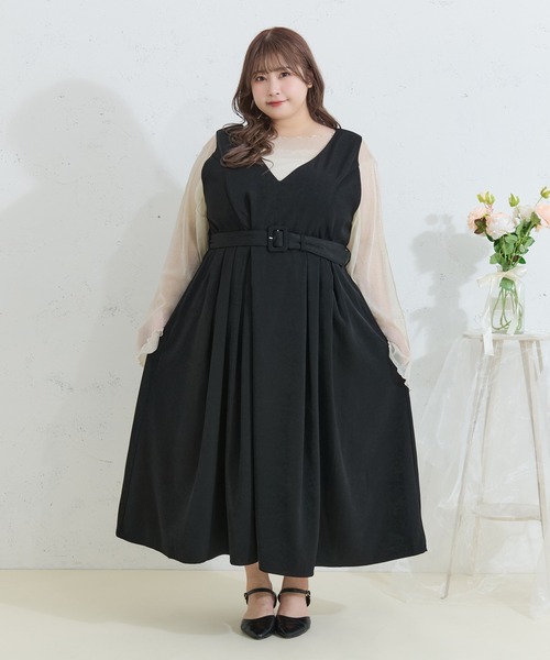 Louiosy（ルオシー） ワンピース 「Louiosy」「大きいサイズ」ベルト