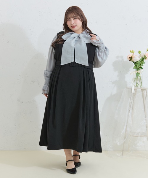 Louiosy（ルオシー） ワンピース 「Louiosy」「大きいサイズ」ベルト