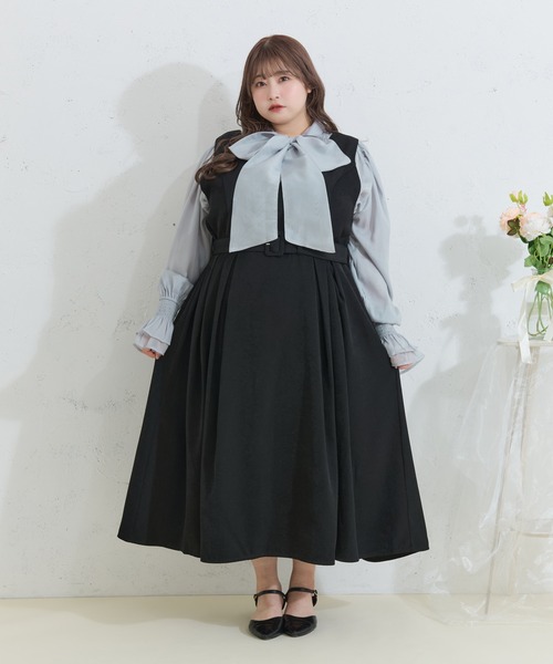 Louiosy（ルオシー） ワンピース 「Louiosy」「大きいサイズ」ベルト