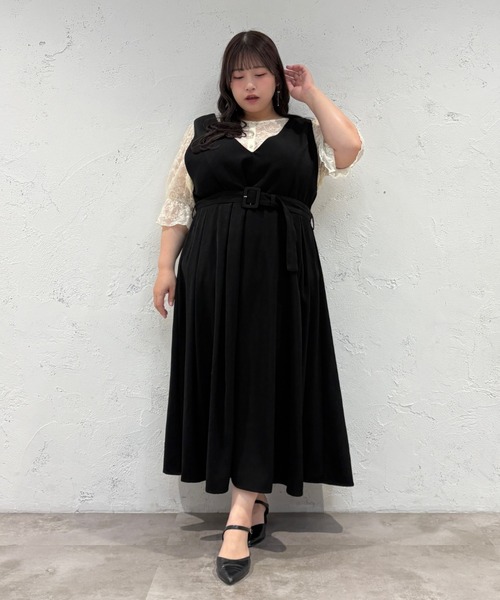Louiosy（ルオシー） ワンピース 「Louiosy」「大きいサイズ」ベルト