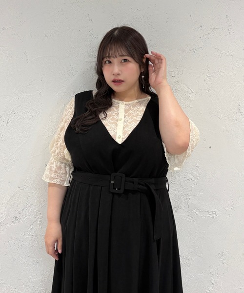 Louiosy（ルオシー） ワンピース 「Louiosy」「大きいサイズ」ベルト