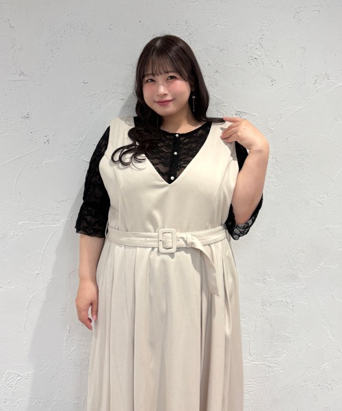Louiosy（ルオシー） ワンピース 「Louiosy」「大きいサイズ」ベルト