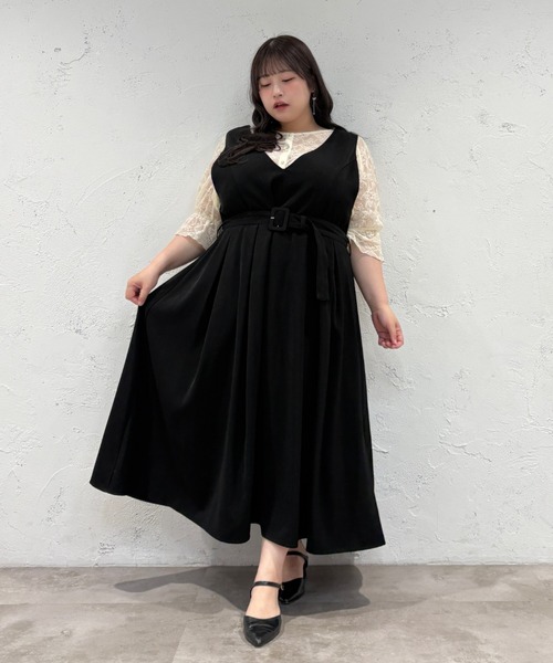Louiosy（ルオシー） ワンピース 「Louiosy」「大きいサイズ」ベルト