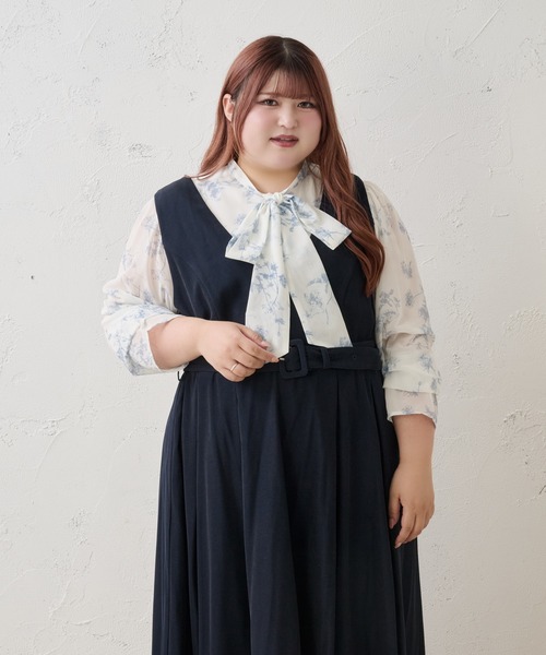 Louiosy（ルオシー） ワンピース 「Louiosy」「大きいサイズ」ベルト