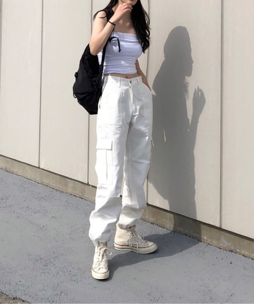 「almo」 カーゴパンツ SMALL ブラック レディース_画像7