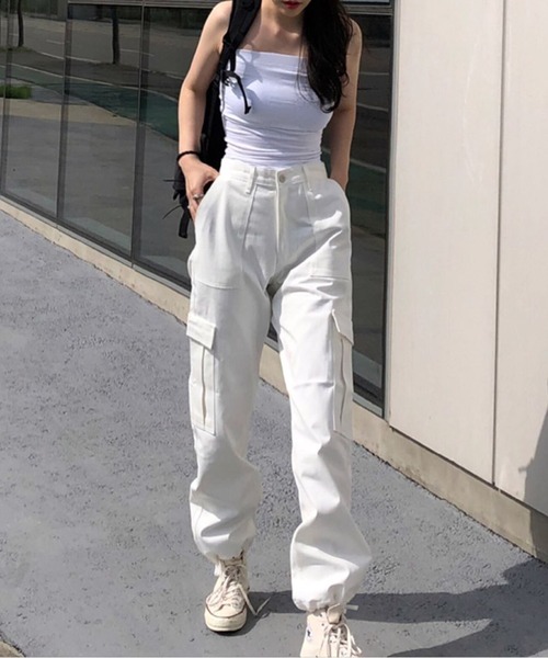 「almo」 カーゴパンツ SMALL ブラック レディース_画像9