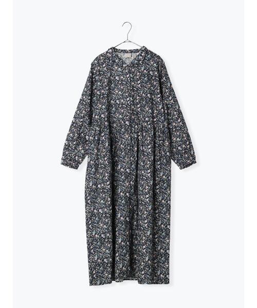 「TSUHARU by Samansa Mos2」 シャツワンピース「LIBERTYコラボ」 F ブラック レディース_画像3