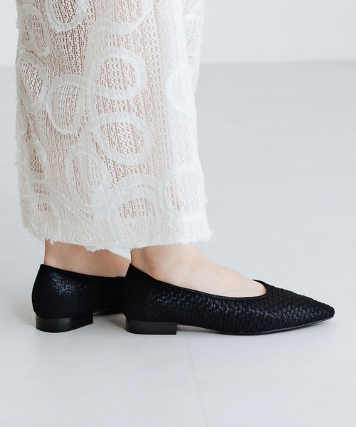 HIMIKO 【26SS】クロスゴムフラットパンプス/661106 SALE】クロスゴム