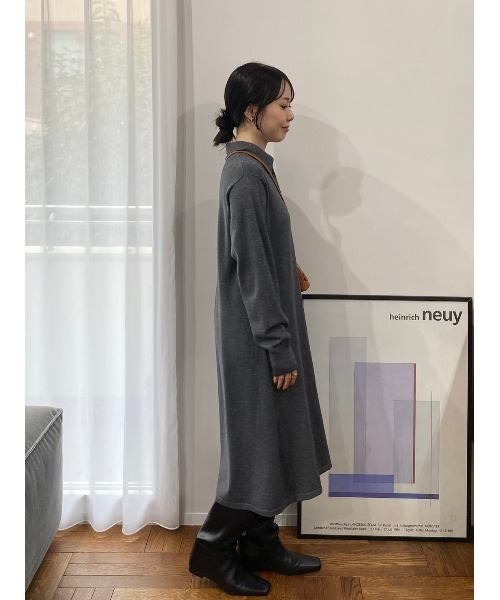 Mila Owen（ミラオーウェン） ニットワンピース 1 グレー レディース 