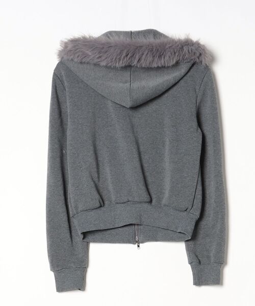 「MEMECLE」 ジップアップパーカー S グレー レディース_画像2