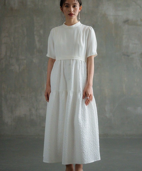 「DRESS PLUS」 ドッキングワンピース S ホワイト レディース_画像3