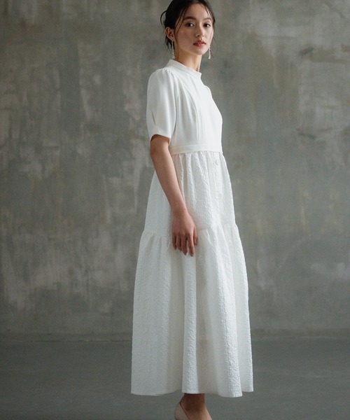 「DRESS PLUS」 ドッキングワンピース S ホワイト レディース_画像4