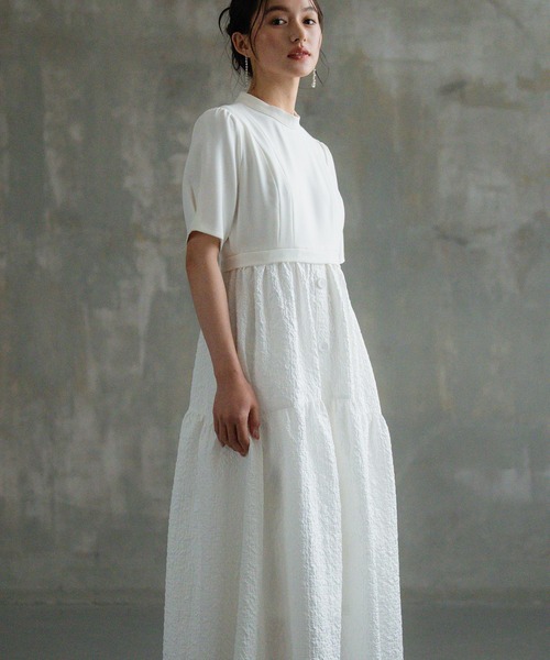 「DRESS PLUS」 ドッキングワンピース S ホワイト レディース_画像7