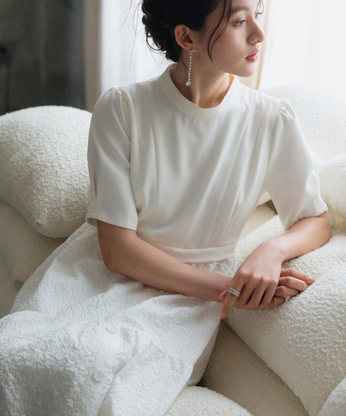 「DRESS PLUS」 ドッキングワンピース S ホワイト レディース_画像8