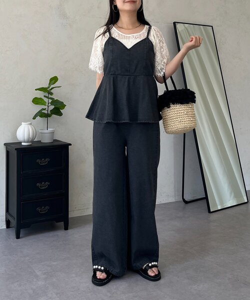 サロペット・オーバーオール・オールインワン swell peplum set up pants dress prose verse（プロズヴェール） サロペット オーバーオール ペプラム