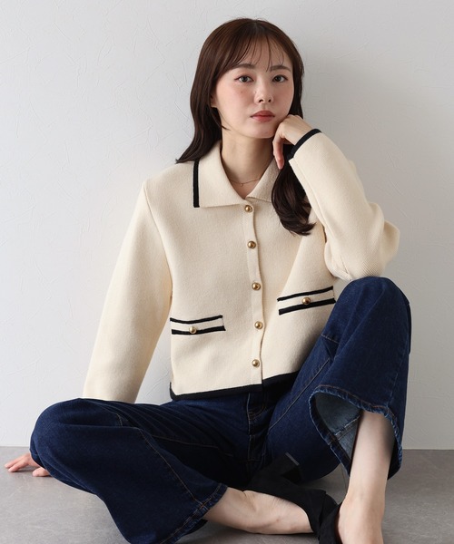 「BLUEEAST」 長袖ニット MEDIUM ベージュ レディース_画像2