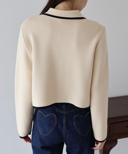 「BLUEEAST」 長袖ニット MEDIUM ベージュ レディース_画像6