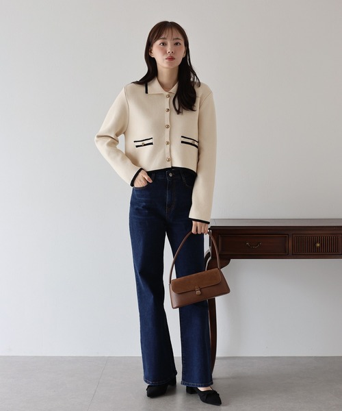 「BLUEEAST」 長袖ニット MEDIUM ベージュ レディース_画像8