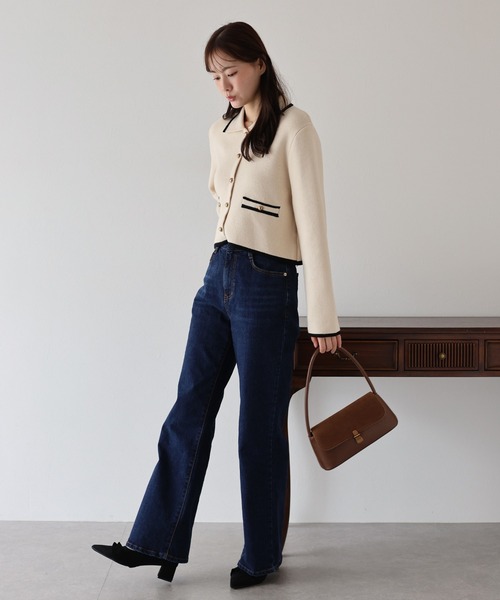 「BLUEEAST」 長袖ニット MEDIUM ベージュ レディース_画像9