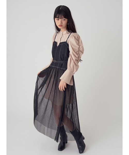 「LILY BROWN」 コンビワンピース 0 グレー レディースの画像