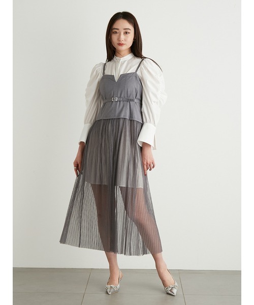 「LILY BROWN」 コンビワンピース 0 グレー レディースの画像