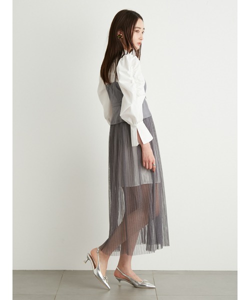 「LILY BROWN」 コンビワンピース 0 グレー レディースの画像