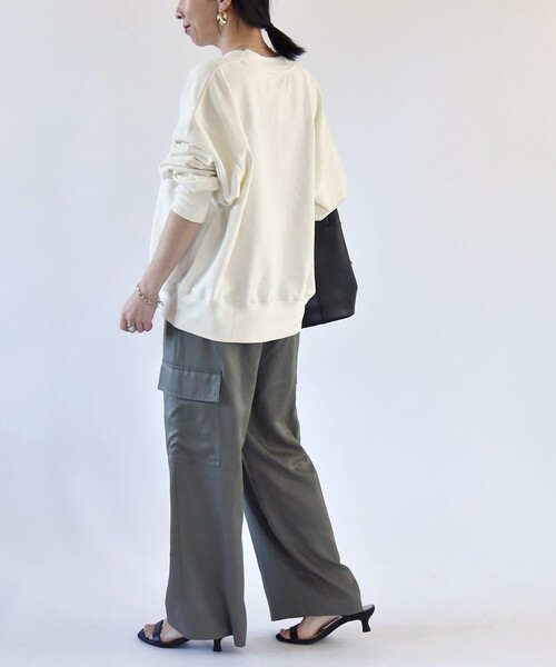 「quaranciel」 スウェットカットソー ONE SIZE ライトブルー レディース_画像4