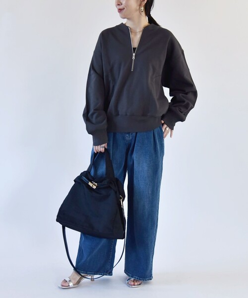 「quaranciel」 スウェットカットソー ONE SIZE ライトブルー レディース_画像6
