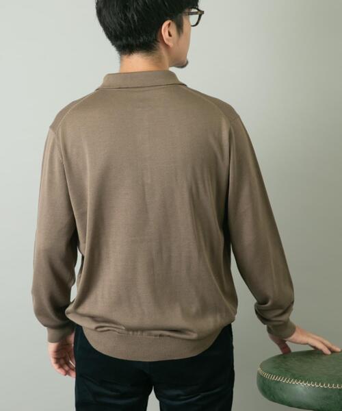 「URBAN RESEARCH ROSSO MEN」 長袖ポロシャツ LARGE ブラック メンズ_画像5