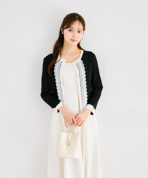 COTOO コトゥー　白レースカーディガン　美品 tocco closet（トッコ クローゼット） カーディガン 「ZOZO限定